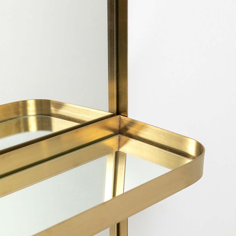 Porte-manteau avec miroir doré - Tristan - Kare Design
