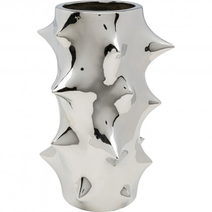Vaas Pointy zilver 30cm Kare Design