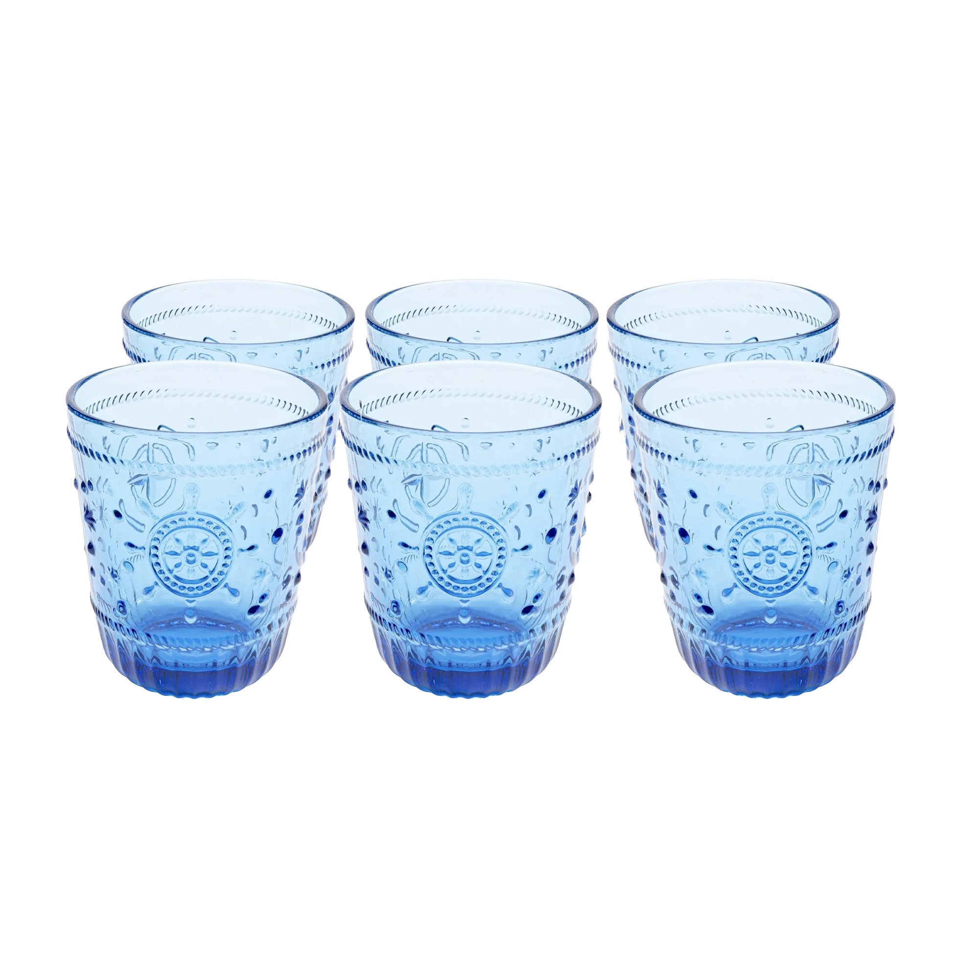 Water Glass Greece blue (6/set) Kare Design