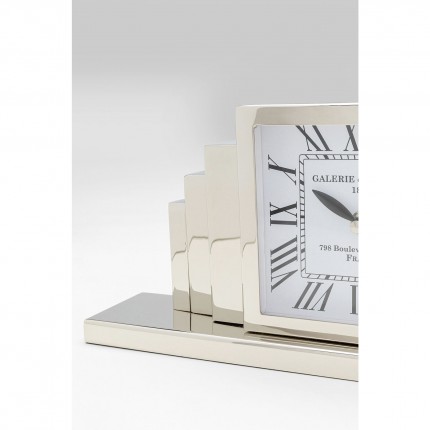 Table Clock City silver Kare Design