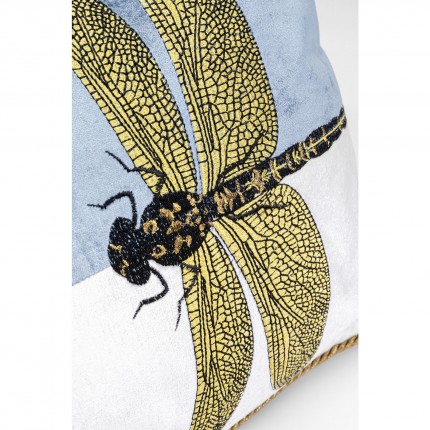 Cushion dragonfly white and blue Kare Design