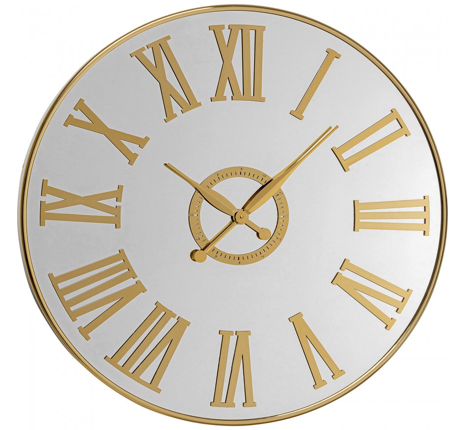 Wall Clock Casino mirror gold 76cm Kare Design