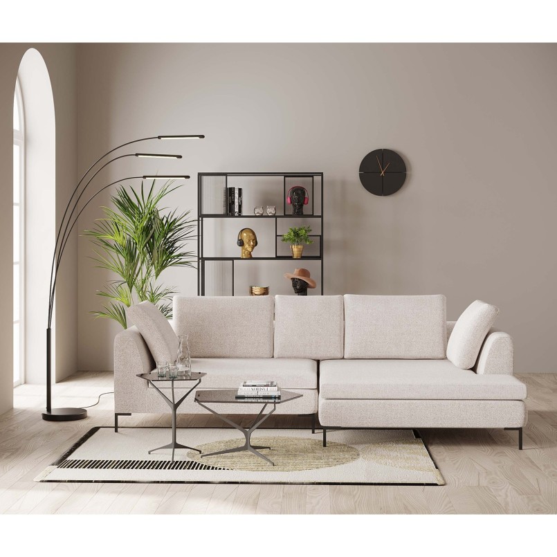 Beige contemporary corner sofa - Gianni - Kare Design