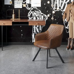 Chair with brown swivel arms - Coco - Kare Design