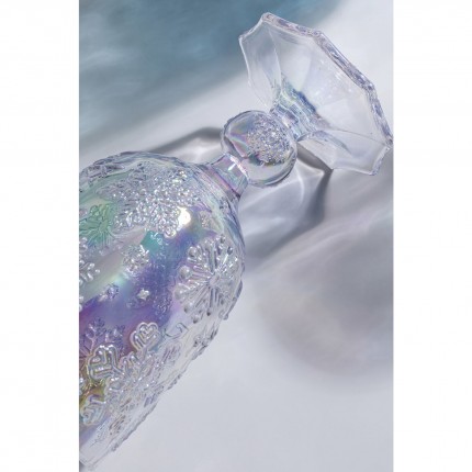 Wine Glass Ice Flowers purple (6/set) Kare Design