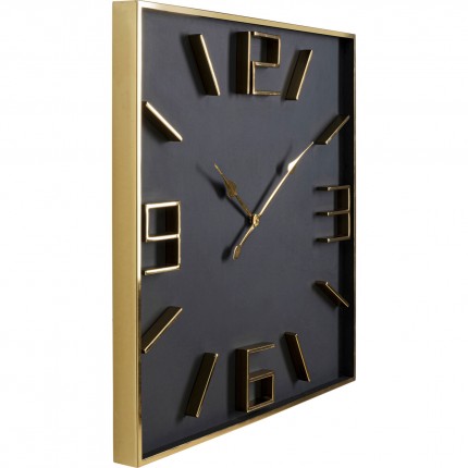 Wall Clock Gamble black and gold Kare Design