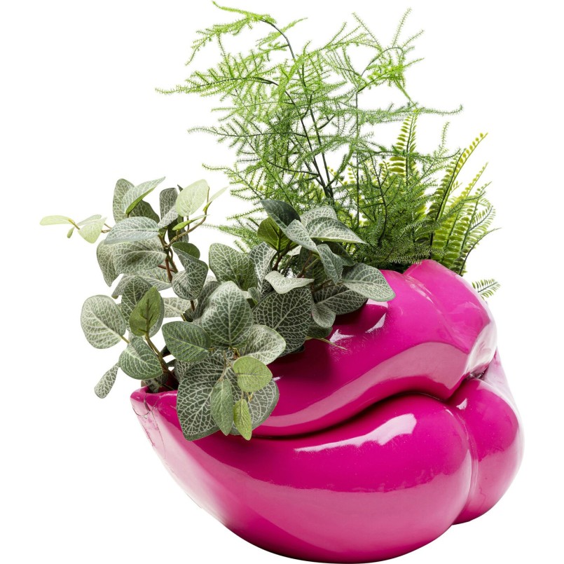 Vase décoratif Lips fuchsia 28cm