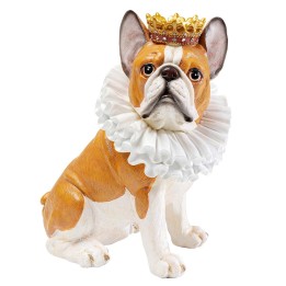 White and brown bulldog in king costume - Kare Design