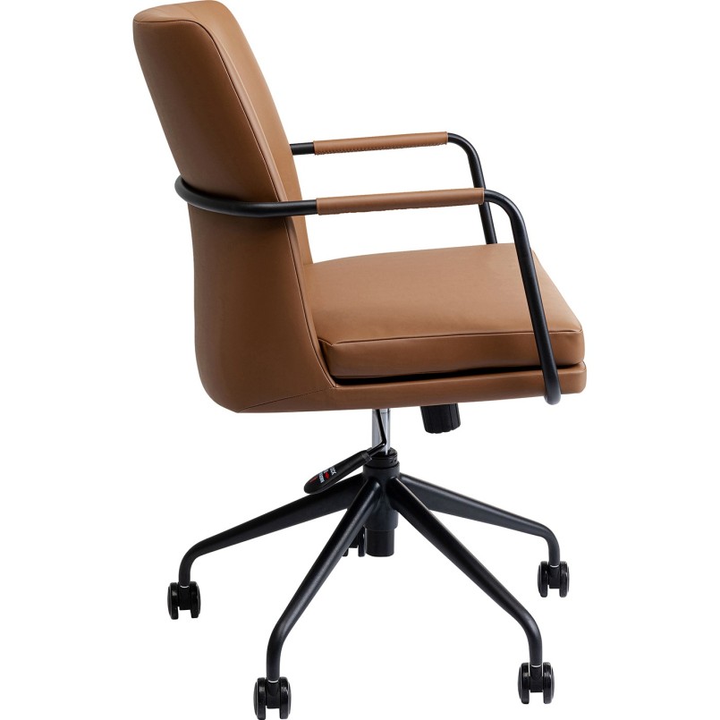 Brown Steel and textile office chair - Charles - Kare Design
