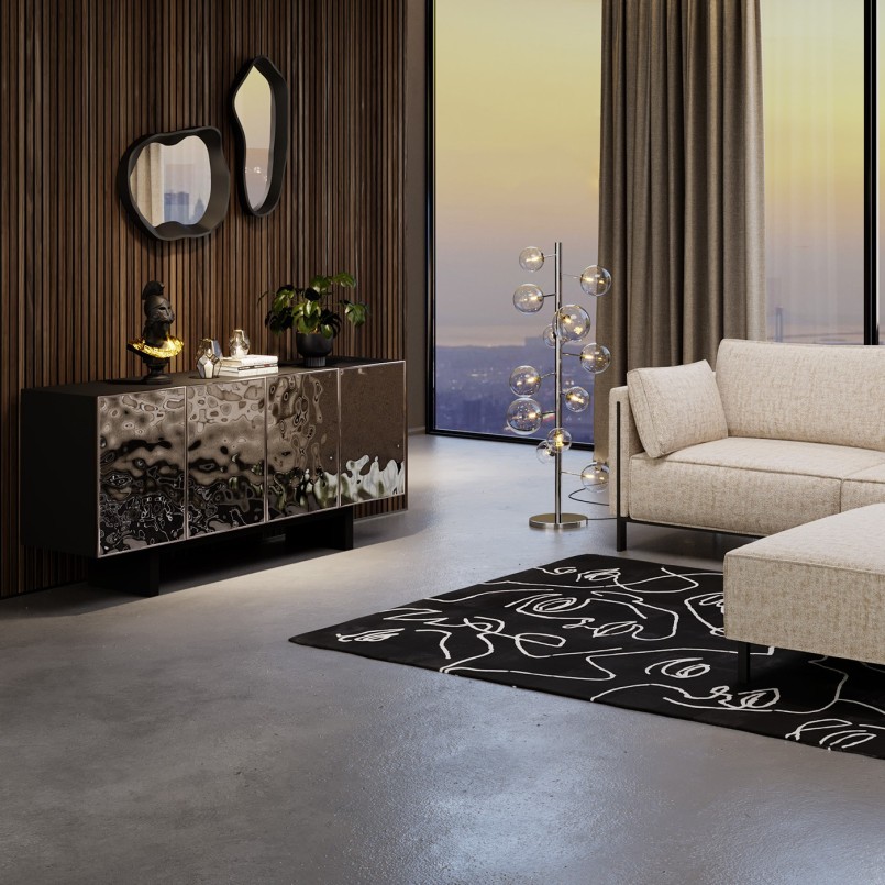 Chromed sideboard - Caldera - Kare Design
