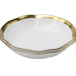 Witte en gouden soepborden - Bell - Kare Design