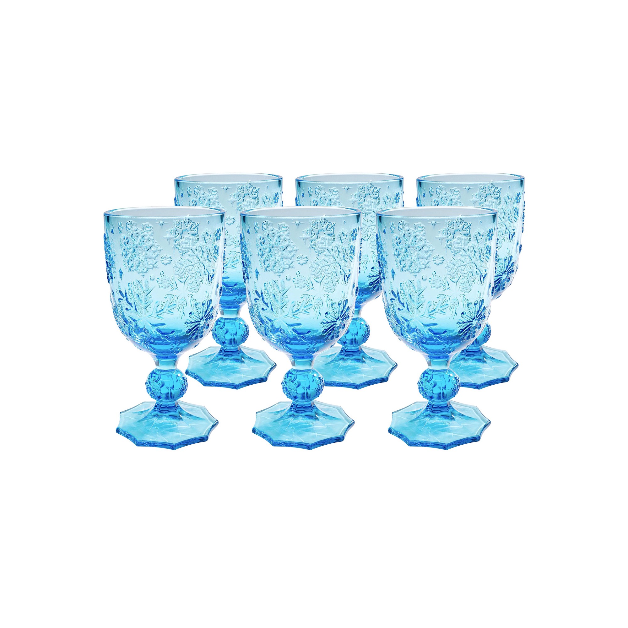 Wijnglazen Ice Flowers blauw (6/Set) Kare Design