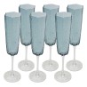 Blauw glazen champagneglazen - Cascata - Kare Design