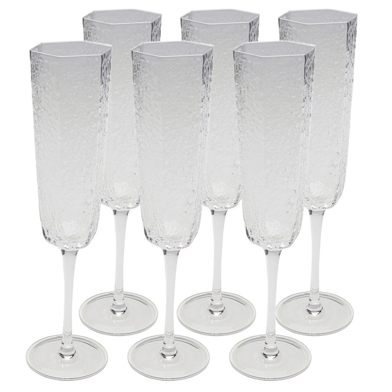 Glass champagne flutes - Cascata - Kare Design