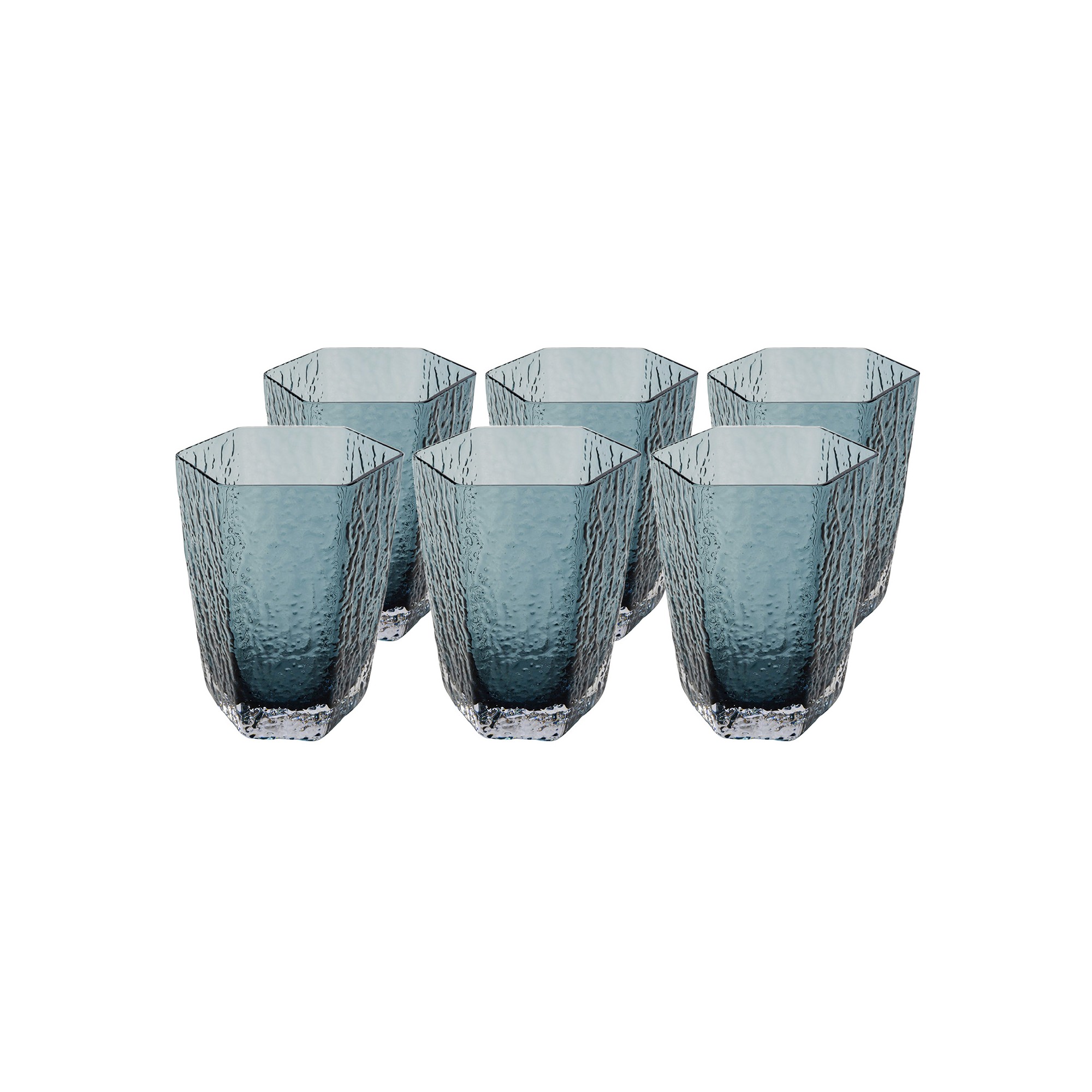 Water Glass Cascata blue (6/Set) Kare Design