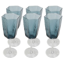 Verres à vin en verre bleu - Cascata - Kare Design