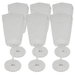Verres à vin en verre transparent - Cascata - Kare Design