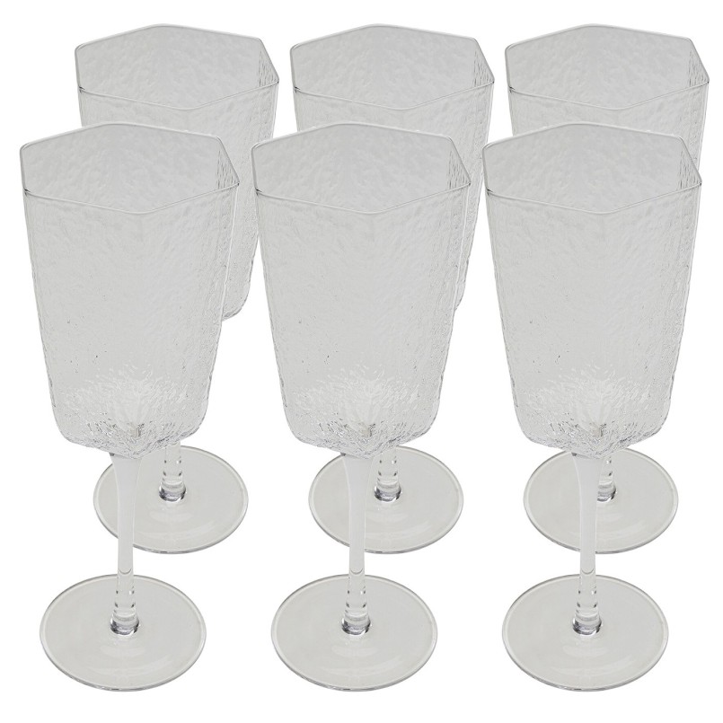 Verres à vin en verre transparent - Cascata - Kare Design