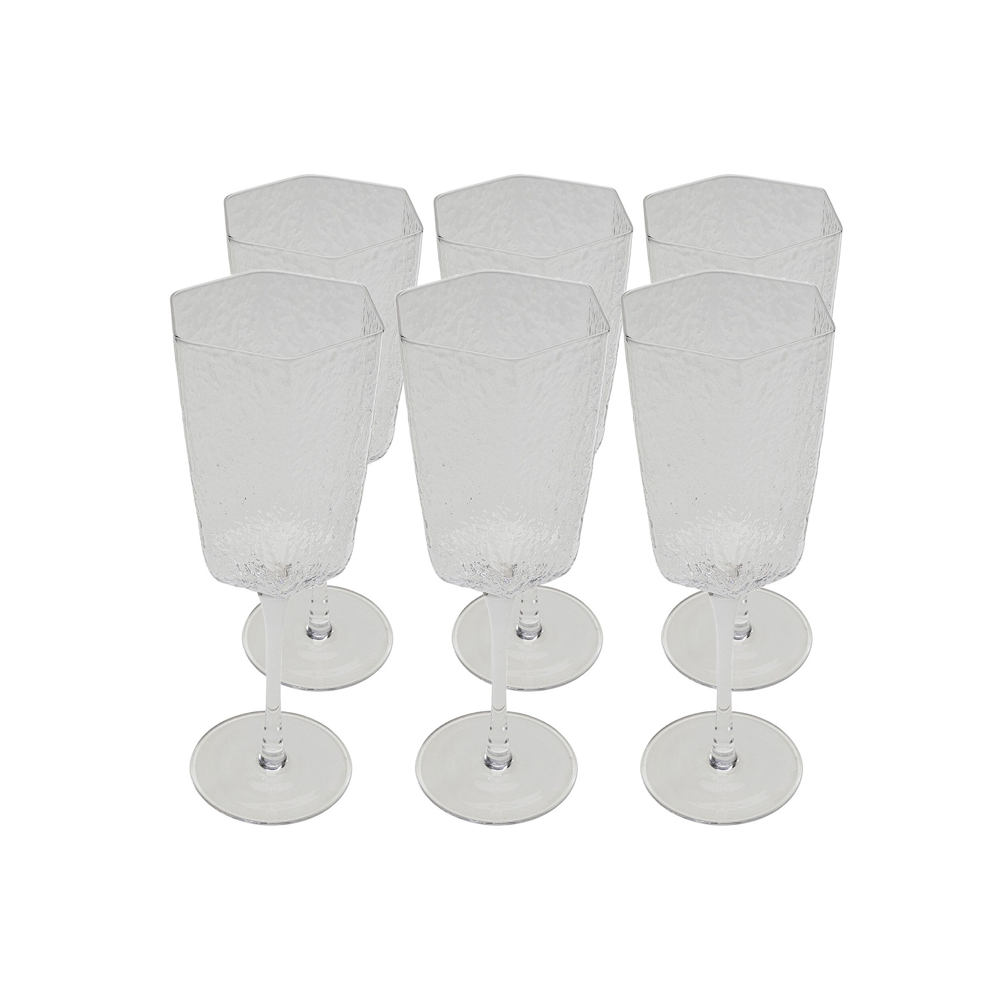 White Wine Glass Cascata (6/Set) Kare Design