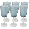 Verres à vin en verre bleu - Cascata - Kare Design