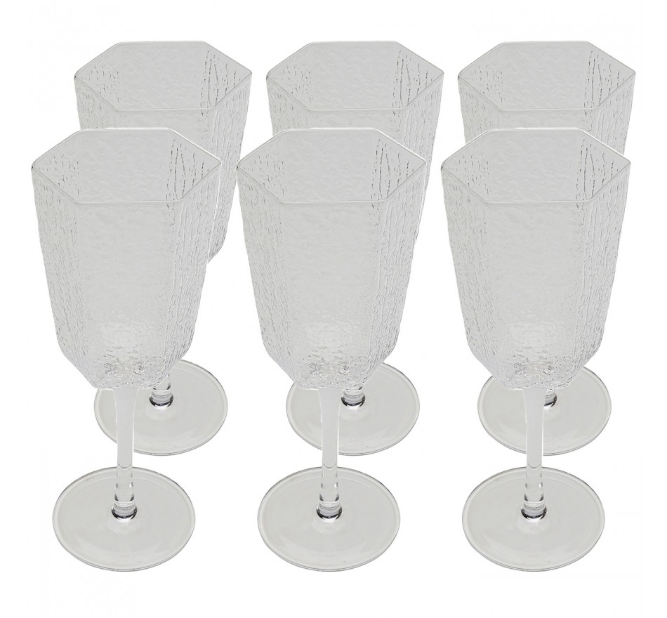 Wijnglazen Rode Cascata (6/Set) Kare Design