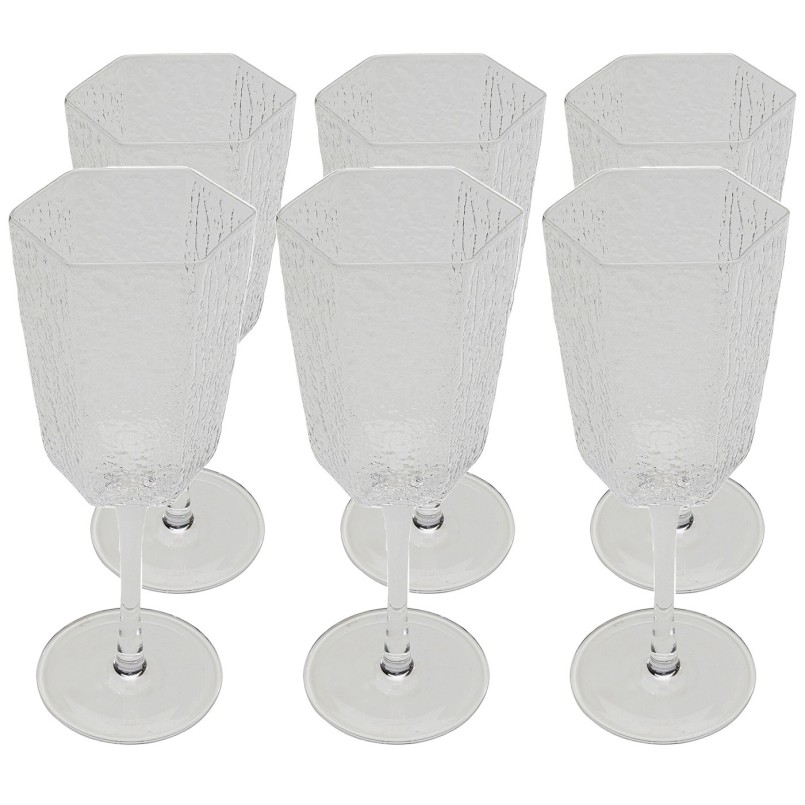 Clear glass wine glasses - Cascata - Kare Design
