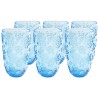 Verres à eau bleus flocons de neige - Ice Flowers - Kare Design