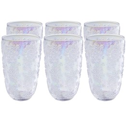 Verres à eau avec des flocons de neige en relief - Ice Flowers - Kare Design