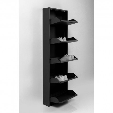 Schoenenkast Caruso 5 laden zwart Kare Design