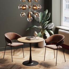 Table chêne et acier noir - Schickeria - Kare Design