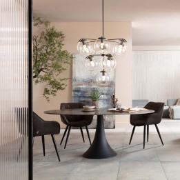 Table contemporaine ovale en grès - Grande Possibilita - Kare Design