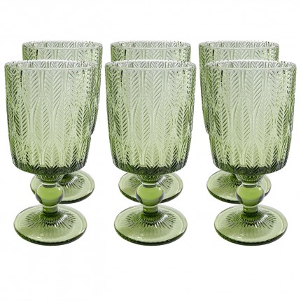 Wine Glass Fogli green (6/Set) Kare Design
