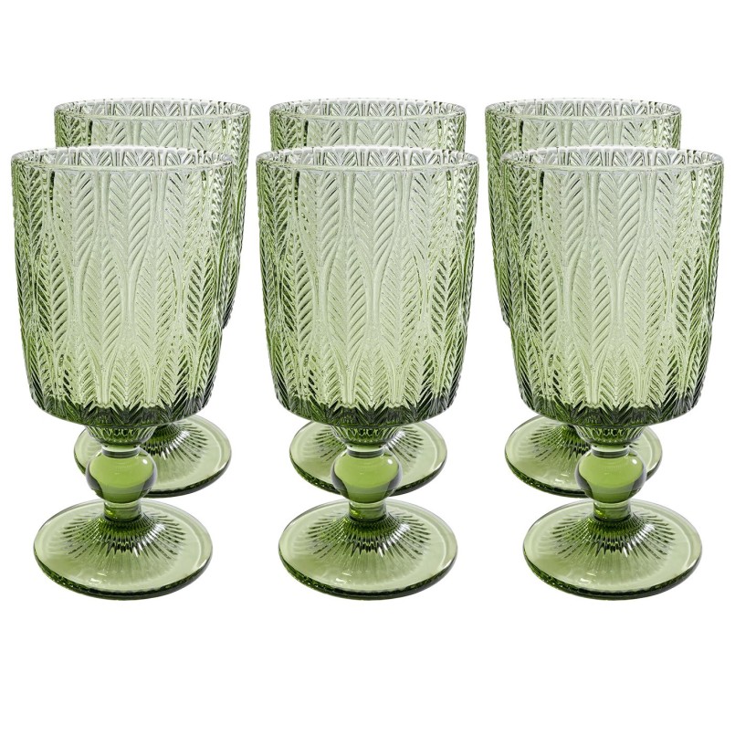 Groene glazen wijnglazen - Fogli - Kare Design