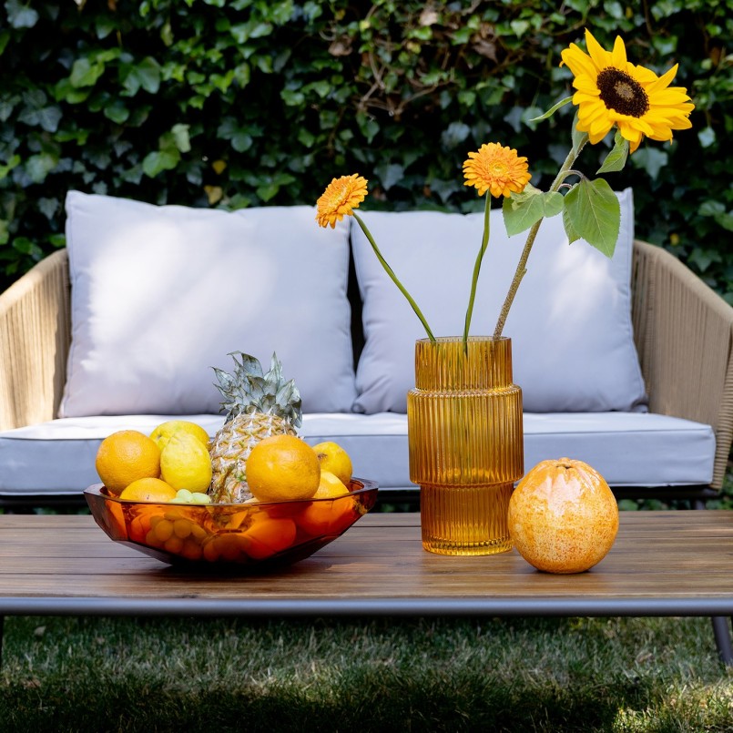 Bruin en grijs tuinmeubel set - Elba - Kare Design