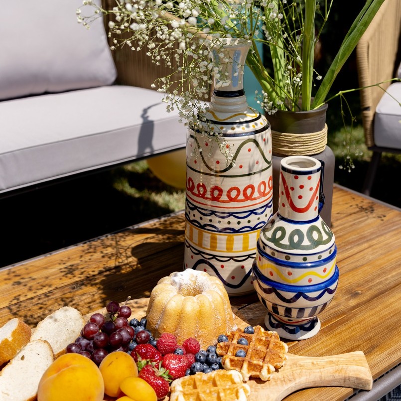 Paarse glazen vaas - Isola - Kare Design