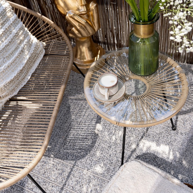 Bruin en zwart tuinbankje - Acapulco - Kare Design