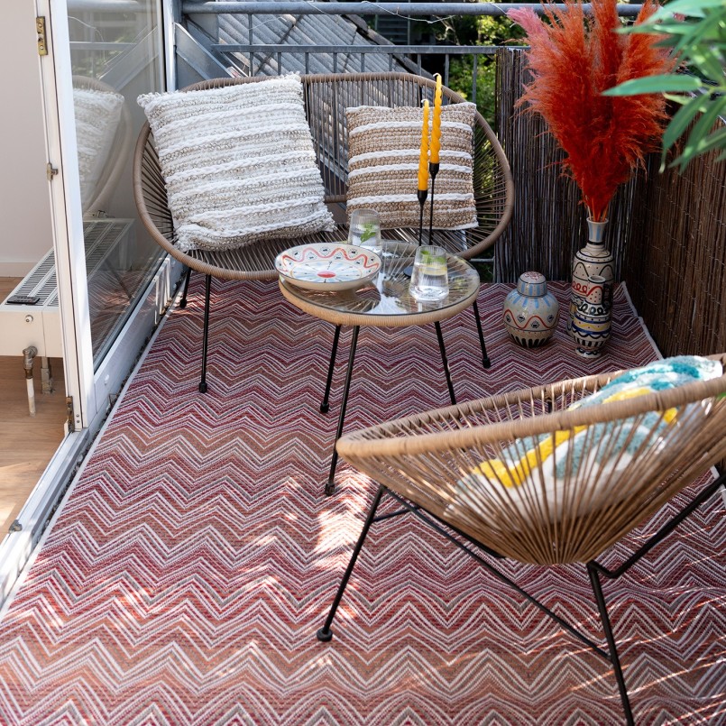 Bruin en zwart tuinbankje - Acapulco - Kare Design