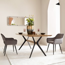 Chair with contemporary grey armrests - San Francisco - Kare Design
