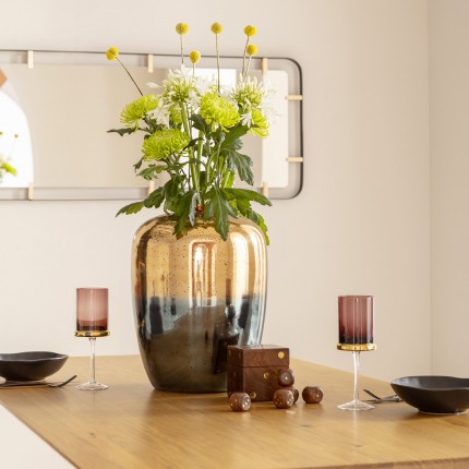 Vaas Lizy blauw en goud 41cm Kare Design