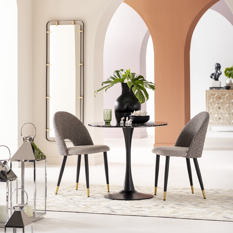 Black marble effect table - Schickeria - Kare Design