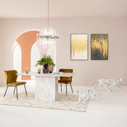 Eettafel Artistico wit marmer 160x90cm Kare Design
