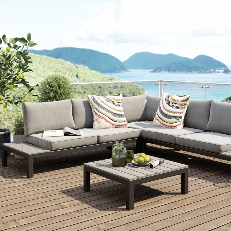 Salon de jardin noir et gris - Holiday - Kare Design