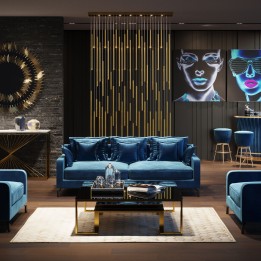 Suspension Sophistiquée dorée - Living Vegas - Kare Design