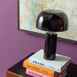 Retro black table lamp - Loungy - Kare Design