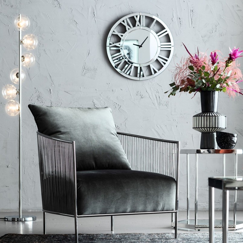 Contemporary chrome floor lamp - Scal Balls - Kare Design