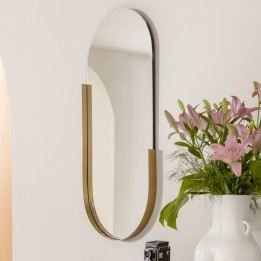 Golden oval mirror - Hipster - Kare Design