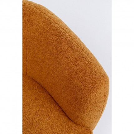 Swivel Armchair Fuzzy brown Kare Design