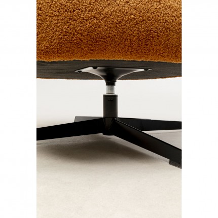 Swivel Armchair Fuzzy brown Kare Design