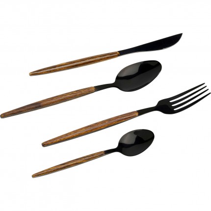 Cutlery Paris black (16-part) Kare Design