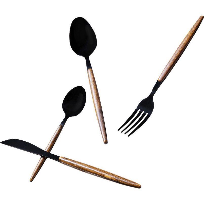 Couverts Paris noir mat (16-pcs.)